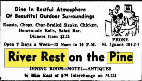 River Rest on the Pine - Jul 1969 Ad (newer photo)